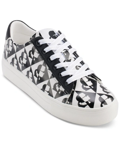 KARL LAGERFELD CATE DIAMOND LACE UP SNEAKERS