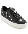 Karl Lagerfeld Paris Cate Pins Platform Sneaker In Black