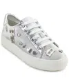 Karl Lagerfeld Paris Cate Pins Platform Sneaker In Silver