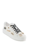 Karl Lagerfeld Cate Pin Logo Sneaker In Bright White