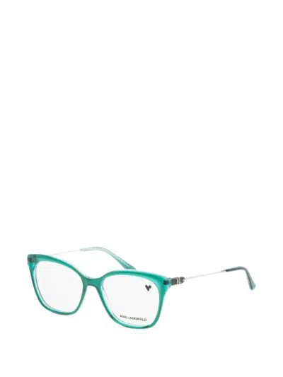 Karl Lagerfeld Cat-eye Frame Glasses In Green