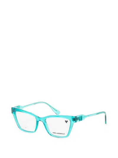 Karl Lagerfeld Cat-eye Frame Glasses In Blue