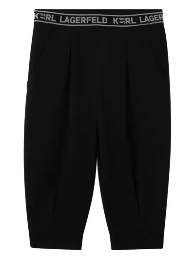 Karl Lagerfeld Babies' Cat-print Tracksuit In Black