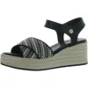 Karl Lagerfeld Celest Womens Woven Wedge Slingback Sandals In Green
