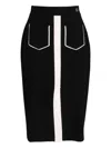 Karl Lagerfeld Centre-seam Midi Skirt In Black