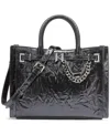 Karl Lagerfeld Cerise Leather Crossbody In Blk,dk Gun