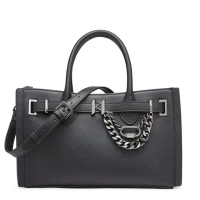 Karl Lagerfeld Cerise Leather Satchel In Black