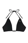 Karl Lagerfeld Chain Bikini Top In Black