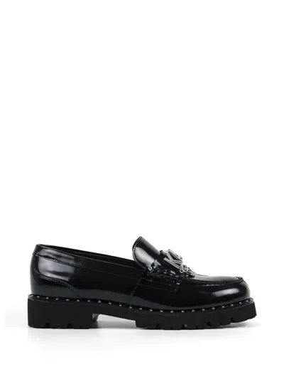 Karl Lagerfeld Chain-detail Loafers In Black