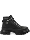 Karl Lagerfeld Chain-embellished Boots In Black