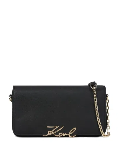 Karl Lagerfeld Chain-strap Mini Bag In Black