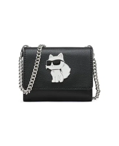 Karl Lagerfeld Chain Wallet In White,black 2