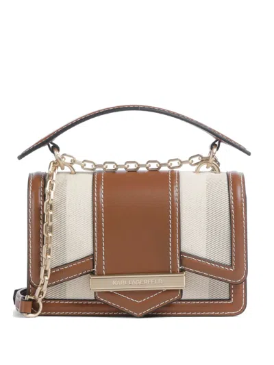 Karl Lagerfeld Chain-strap Cross Body Bag In Brown
