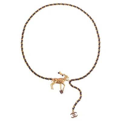 Pre-owned Karl Lagerfeld Chanel Belt 'coco Pop' Winter 2001 In Sand