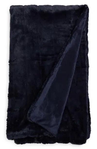 Karl Lagerfeld Channel Throw Blanket In Blue