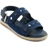 Karl Lagerfeld Charlay Flat Sandals In Dark Denim