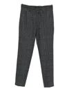 Karl Lagerfeld Checked Drawstring Trousers In Black