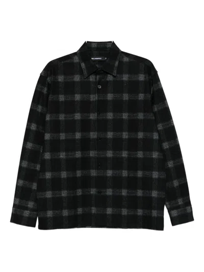 Karl Lagerfeld Checked-pattern Shirt In Black
