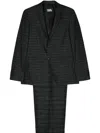 Karl Lagerfeld Checked Single-breasted Suit In Black