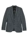 Karl Lagerfeld Checked Two-button Jacket In Blue