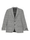 Karl Lagerfeld Checked Two-button Jacket In Gray