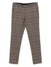 Karl Lagerfeld Checked Wool Trousers In Green