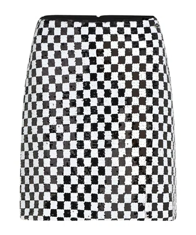 Karl Lagerfeld Checkerboard Mini Skirt In Multi