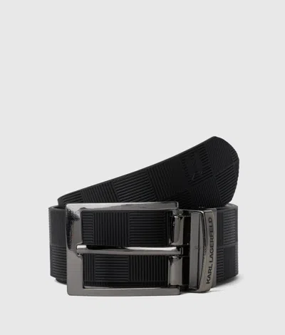 Karl Lagerfeld Checkerboard Reversible Belt