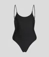 Karl Lagerfeld Essential Karl Logo Swimsuit In Black
