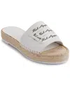 Karl Lagerfeld Cherie Logo Slip-on Espadrille Platform Slide Sandals In Bright White