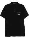 Karl Lagerfeld Chest-pocket Polo Shirt In Black