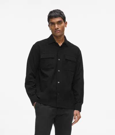 Karl Lagerfeld Chest Pocket Shirt In Black
