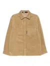 Karl Lagerfeld Chest-pockets Corduroy Shirt In Brown