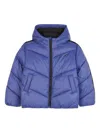 Karl Lagerfeld Chevron-quilted Puffer Jacket In Blue