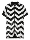 Karl Lagerfeld Chevron Sequin-embellishment Dress In Black