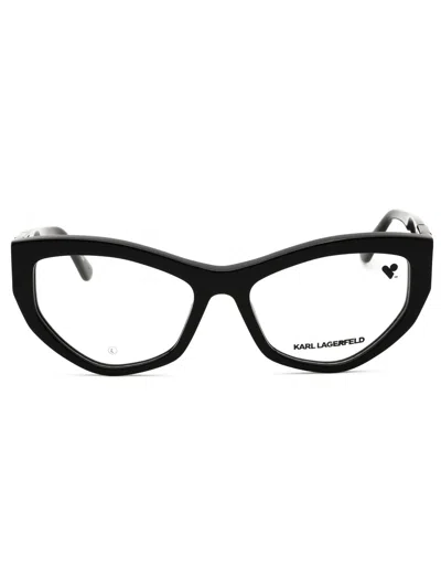 Karl Lagerfeld Chic Cat Eye Women's Eyeglasses Kl6211 In Black