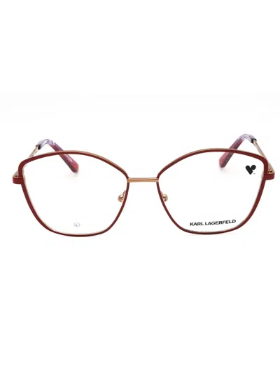 Karl Lagerfeld Chic Metal Cat Eye Women's Eyeglasses - Kl345 In White