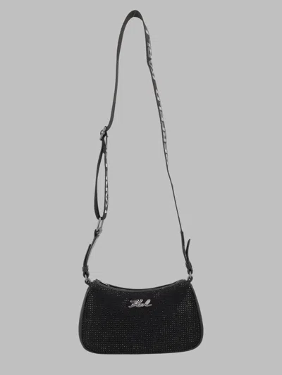 Karl Lagerfeld Chic Mini Handbag For Kids In Black