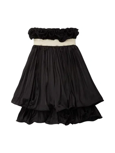 Karl Lagerfeld Chic Mini Skirt For Girls In Black