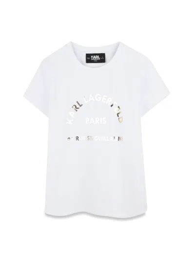 Karl Lagerfeld Chic Mini T-shirt For Girls In White