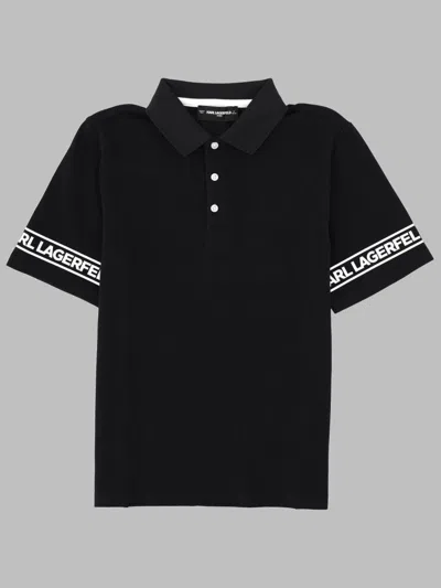 Karl Lagerfeld Chic Polo For Boys In Black