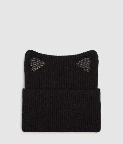 Karl Lagerfeld Choupette Beanie In Black