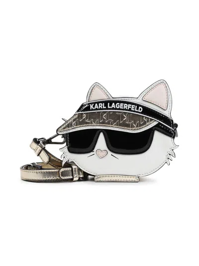 Karl Lagerfeld Kids' Choupette Cross Body Bag In White