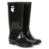 Karl Lagerfeld Choupette Rain Boots In Black