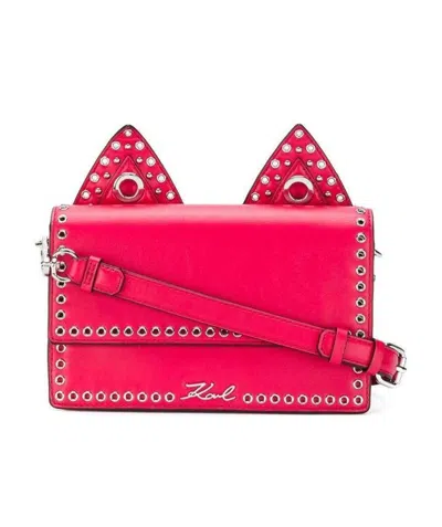Karl Lagerfeld Choupette Shoulder Bag In Red