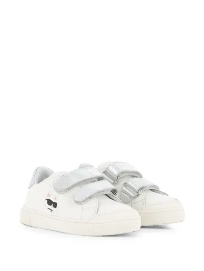 Karl Lagerfeld Babies' Choupette Touch-strap Sneakers In White