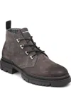 Karl Lagerfeld Chukka Boots Mens Gray Suede Round Toe Ankle Zpo3751 In Brown