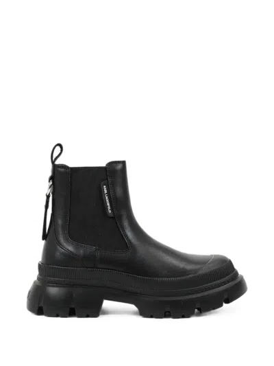 Karl Lagerfeld Chunky-sole Chelsea Boots In Black