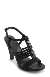 Karl Lagerfeld Cicely Strappy Embellished Dress Sandals In Black
