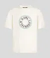 Karl Lagerfeld Circle Logo T-shirt In White